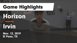 Horizon  vs Irvin  Game Highlights - Nov. 12, 2019