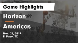 Horizon  vs Americas  Game Highlights - Nov. 26, 2019