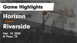 Horizon  vs Riverside  Game Highlights - Feb. 19, 2020