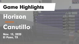 Horizon  vs Canutillo  Game Highlights - Nov. 13, 2020