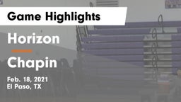 Horizon  vs Chapin Game Highlights - Feb. 18, 2021