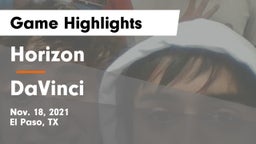 Horizon  vs DaVinci Game Highlights - Nov. 18, 2021