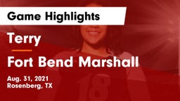 Terry  vs Fort Bend Marshall Game Highlights - Aug. 31, 2021
