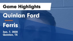 Quinlan Ford  vs Ferris  Game Highlights - Jan. 7, 2020
