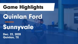 Quinlan Ford  vs Sunnyvale  Game Highlights - Dec. 22, 2020