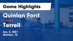 Quinlan Ford  vs Terrell  Game Highlights - Jan. 5, 2021