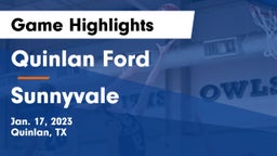 Quinlan Ford  vs Sunnyvale  Game Highlights - Jan. 17, 2023