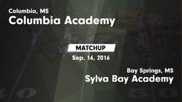 Matchup: Columbia Academy vs. Sylva Bay Academy  2016