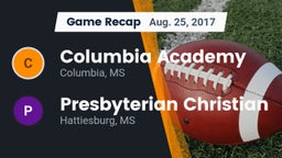 Recap: Columbia Academy  vs. Presbyterian Christian  2017