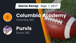 Recap: Columbia Academy  vs. Purvis  2017