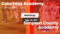 Matchup: Columbia Academy vs. Simpson County Academy 2017
