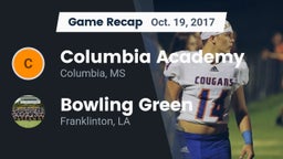 Recap: Columbia Academy  vs. Bowling Green  2017