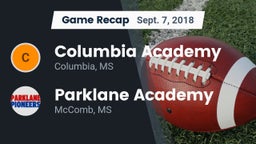 Recap: Columbia Academy  vs. Parklane Academy  2018