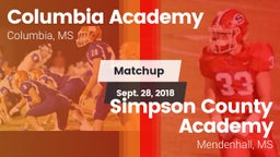 Matchup: Columbia Academy vs. Simpson County Academy 2018