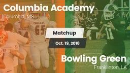 Matchup: Columbia Academy vs. Bowling Green  2018