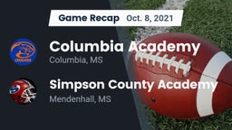 Recap: Columbia Academy  vs. Simpson County Academy 2021