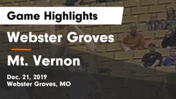 Webster Groves  vs Mt. Vernon  Game Highlights - Dec. 21, 2019