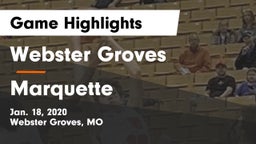 Webster Groves  vs Marquette  Game Highlights - Jan. 18, 2020