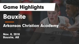 Bauxite  vs Arkansas Christian Academy Game Highlights - Nov. 8, 2018