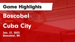 Boscobel  vs Cuba City  Game Highlights - Jan. 27, 2023