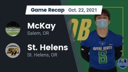 Recap: McKay  vs. St. Helens  2021