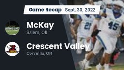 Recap: McKay  vs. Crescent Valley  2022