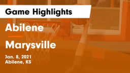 Abilene  vs Marysville  Game Highlights - Jan. 8, 2021