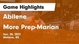 Abilene  vs More Prep-Marian  Game Highlights - Jan. 28, 2022