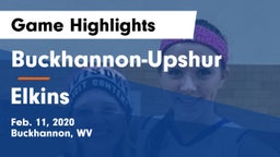Buckhannon-Upshur  vs Elkins  Game Highlights - Feb. 11, 2020