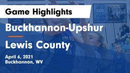 Buckhannon-Upshur  vs Lewis County  Game Highlights - April 6, 2021