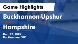 Buckhannon-Upshur  vs Hampshire  Game Highlights - Dec. 22, 2023