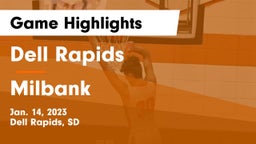 Dell Rapids  vs Milbank  Game Highlights - Jan. 14, 2023