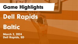 Dell Rapids  vs Baltic  Game Highlights - March 2, 2024