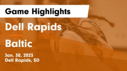 Dell Rapids  vs Baltic  Game Highlights - Jan. 30, 2023