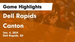 Dell Rapids  vs Canton  Game Highlights - Jan. 4, 2024
