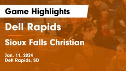 Dell Rapids  vs Sioux Falls Christian  Game Highlights - Jan. 11, 2024