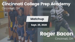 Matchup: Cincinnati College vs. Roger Bacon  2020