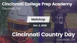 Matchup: Cincinnati College vs. Cincinnati Country Day  2020