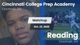 Matchup: Cincinnati College vs. Reading  2020