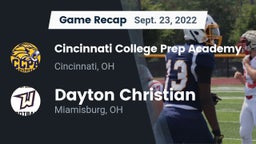 Recap: Cincinnati College Prep Academy  vs. Dayton Christian  2022