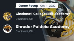 Recap: Cincinnati College Prep Academy  vs. Shroder Paideia Academy  2022