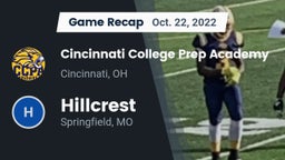 Recap: Cincinnati College Prep Academy  vs. Hillcrest  2022