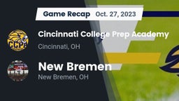 Recap: Cincinnati College Prep Academy  vs. New Bremen  2023