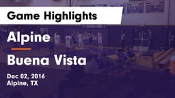 Alpine  vs Buena Vista  Game Highlights - Dec 02, 2016