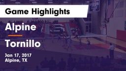 Alpine  vs Tornillo  Game Highlights - Jan 17, 2017