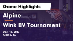 Alpine  vs Wink BV Tournament Game Highlights - Dec. 16, 2017