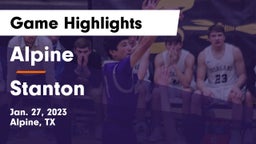 Alpine  vs Stanton  Game Highlights - Jan. 27, 2023