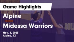 Alpine  vs Midessa Warriors Game Highlights - Nov. 4, 2023