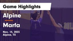 Alpine  vs Marfa  Game Highlights - Nov. 14, 2023
