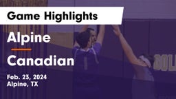 Alpine  vs Canadian  Game Highlights - Feb. 23, 2024